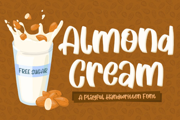 Almond Cream Font for Handmade Crafts and Labels