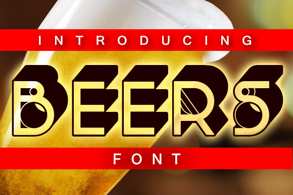 Beers: A Bold 3D Display Font for Eye-Catching Designs