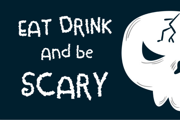 Eat Drink and Be Scary Font for Bold Campaign Visuals