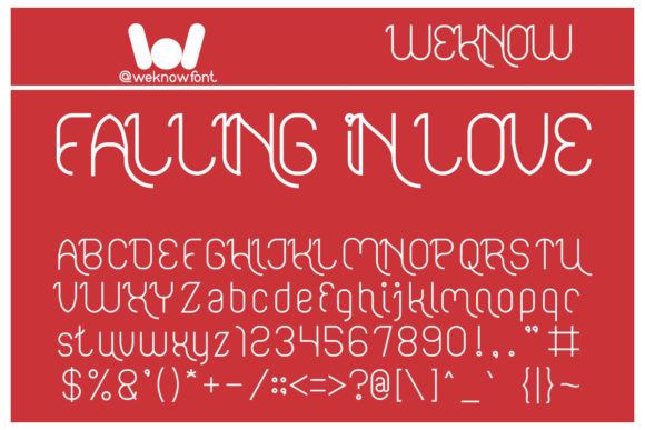 Falling in Love Font for Handmade Branding