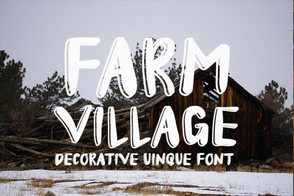 Farm Village Font: Handcrafted Display Type for Makers
