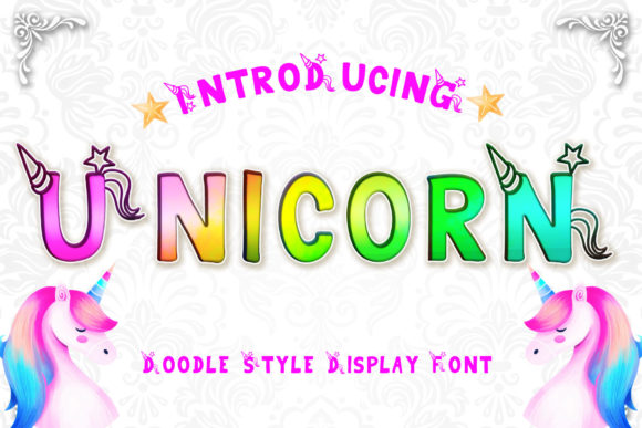 Unicorn: A Bold and Colorful Display Font for Creative Projects